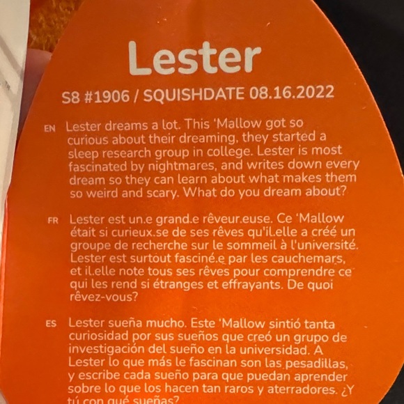 Lester the Pumpkin Latte Squishmallow - 8” (NWT) - Picture 5 of 9